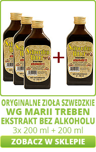 Zestaw Oryginalne zioła szwedzkie wg Marii Treben 3x200+200ml Bezalkoholowe